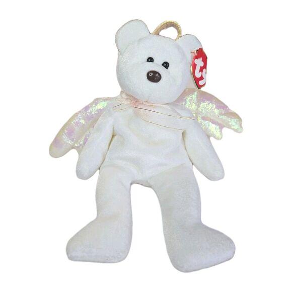 Beanie Baby TY Retired “Halo” the Angel Bear – Rare 1998 Brown Nose - Picture 4 of 13